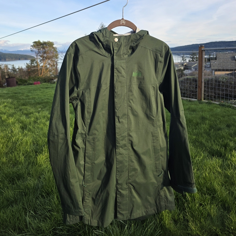 REI Co-op Rainier Long Line Rain Jacket - Heritage Spruce